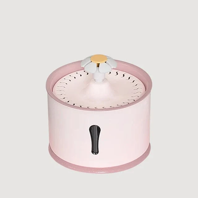 Kimpets 2.4 l Trinkwasserbrunnen für Haustiere, Katzen, Spender, Aktivkohlefilter, LED-Futterautomat, USB-Schnittstelle