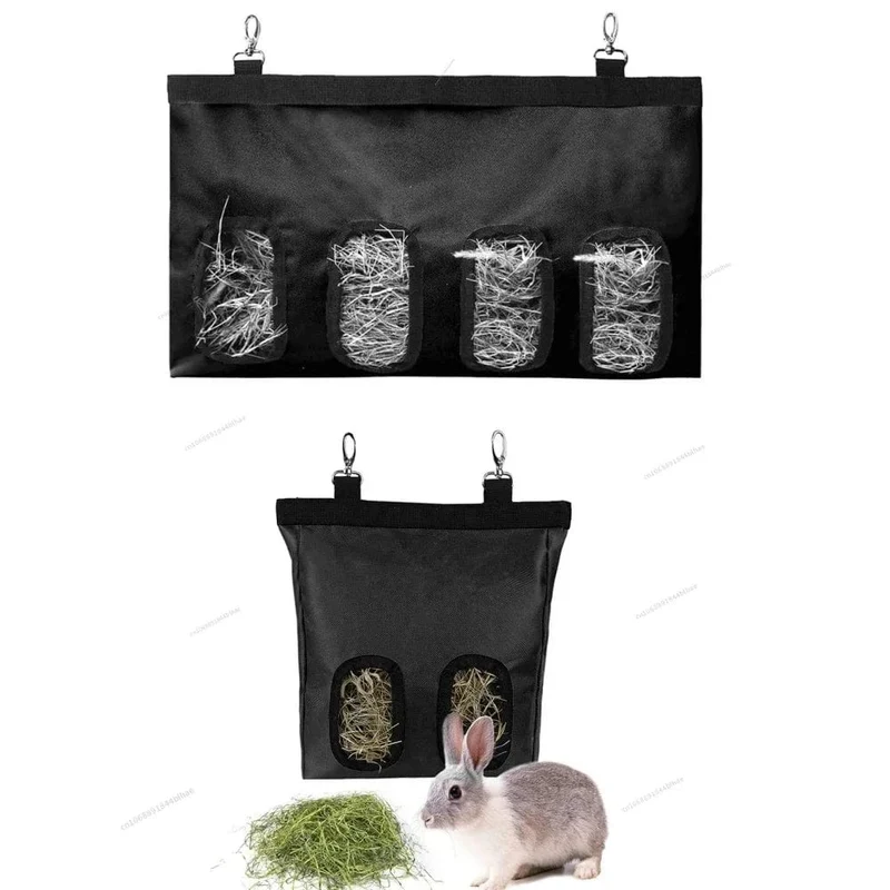 Heusack zum Aufhängen, Futterspender, Futterspender, Behälter für Kaninchen, Meerschweinchen, Kleintiere, Haustier, Hasenkäfig, Zubehör