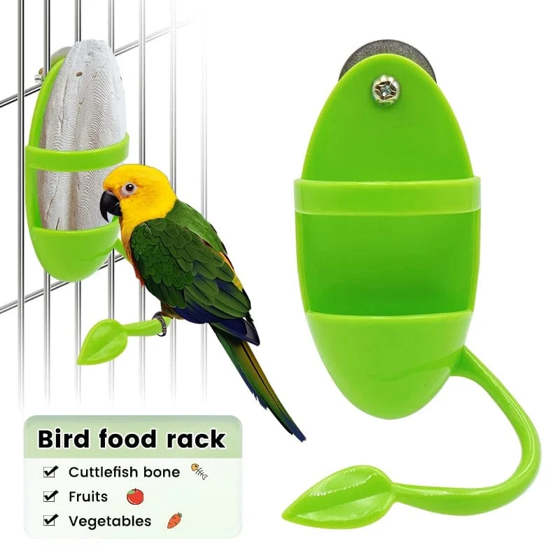 Futterspender für Papageien, Vogel-Sitzgestell, lustiger Vogelkäfig-Futterspender, Fütterungsspielzeug für Papageien, Kunststoff, Futterzubehör für Haustiere, Fütterungsspielzeug für Papageien