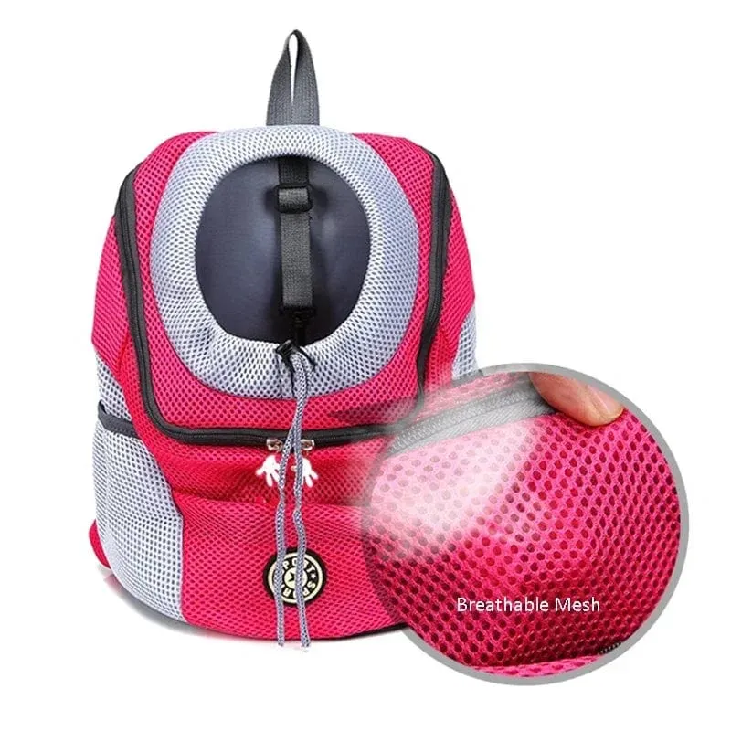 Haustier Hund Reise Rucksack Tragbare Outdoor Atmungsaktive Mesh Katze Welpen Doppel Schulter Tragetasche für Kleine Große Hunde Heimtierbedarf