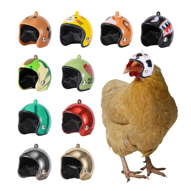 1Pc Huhn Helm Kleine Haustier Schutzhelm Vogel Wachtel Taube Hut Kopfbedeckungen Haustier Vogel Helm DIY Cartoon Charakter Helm pet Liefert