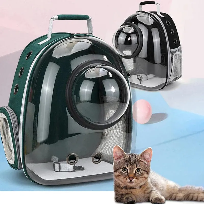 Katzentragetasche Outdoor Pet Umhängetasche Träger Rucksack Atmungsaktive Tragbare Reise Transparente Tasche Für Kleine Hunde Katzen