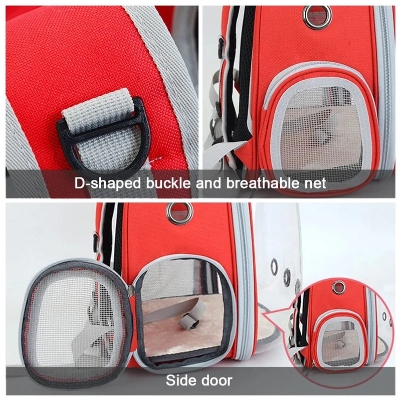 Katzentragetasche Outdoor Pet Umhängetasche Träger Rucksack Atmungsaktive Tragbare Reise Transparente Tasche Für Kleine Hunde Katzen