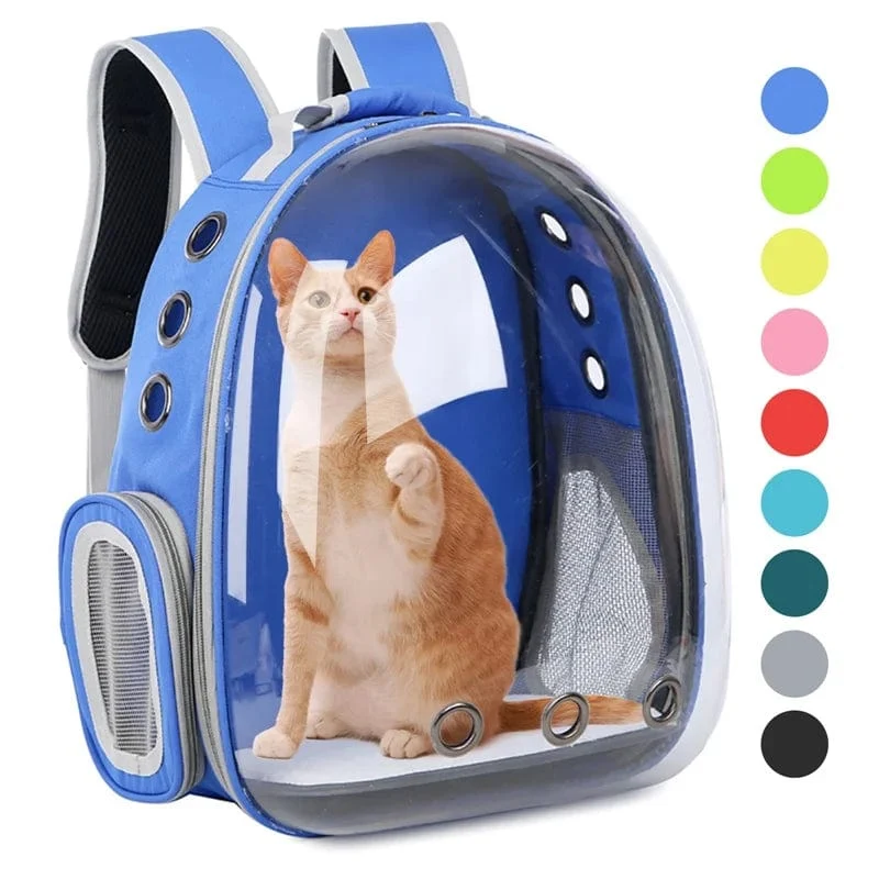 Katzentragetasche Outdoor Pet Umhängetasche Träger Rucksack Atmungsaktive Tragbare Reise Transparente Tasche Für Kleine Hunde Katzen