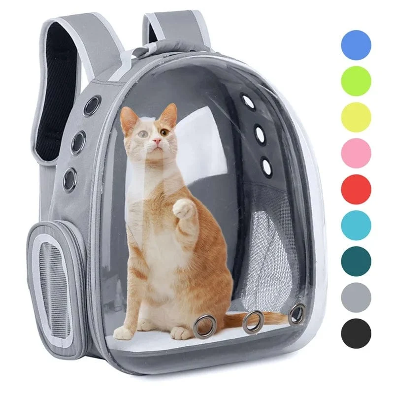 Katzentragetasche Outdoor Pet Umhängetasche Träger Rucksack Atmungsaktive Tragbare Reise Transparente Tasche Für Kleine Hunde Katzen