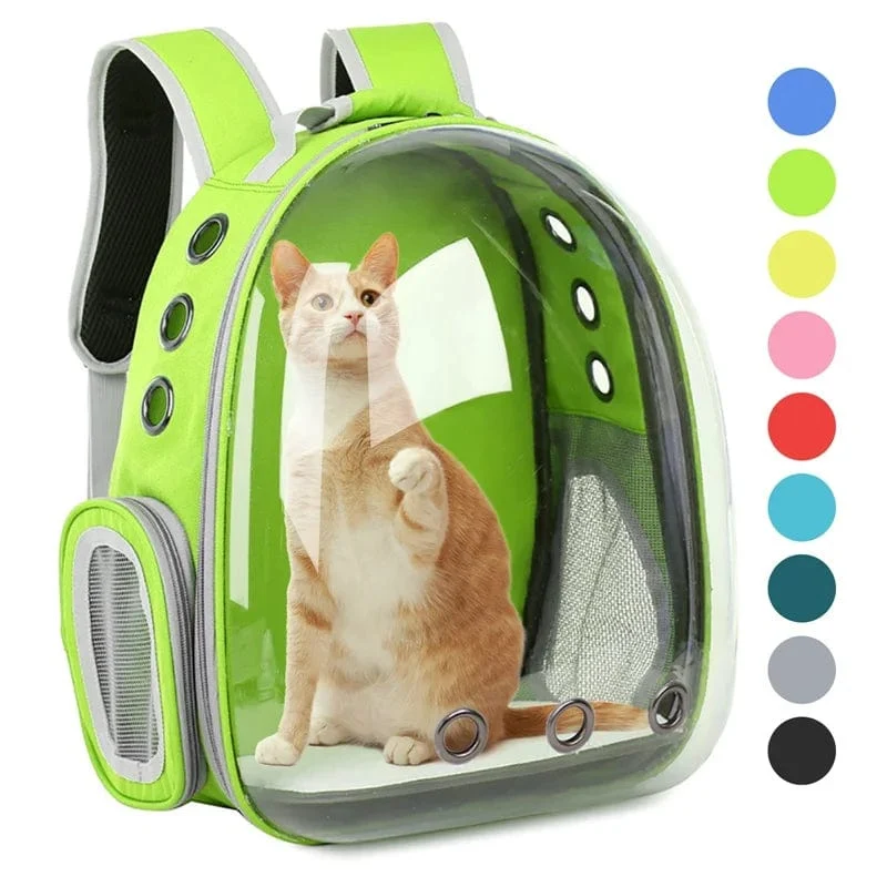 Katzentragetasche Outdoor Pet Umhängetasche Träger Rucksack Atmungsaktive Tragbare Reise Transparente Tasche Für Kleine Hunde Katzen
