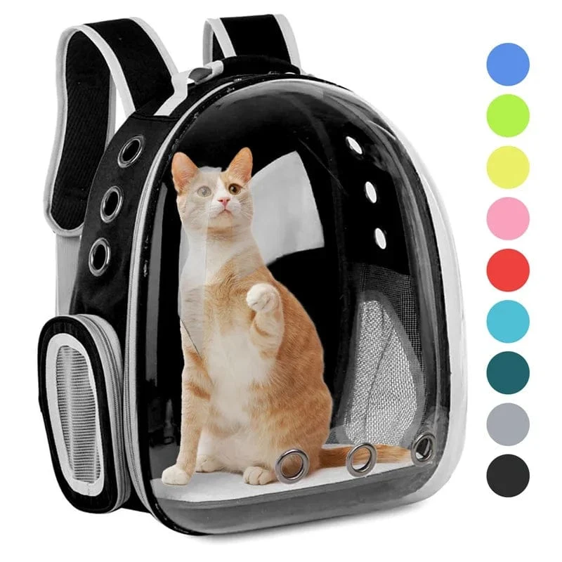 Katzentragetasche Outdoor Pet Umhängetasche Träger Rucksack Atmungsaktive Tragbare Reise Transparente Tasche Für Kleine Hunde Katzen