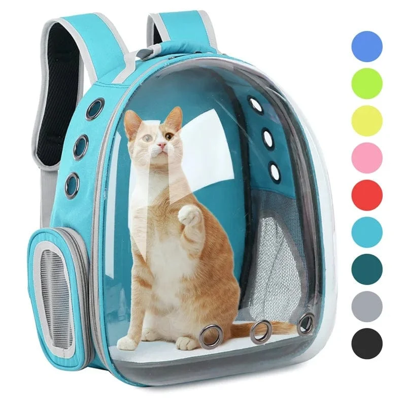 Katzentragetasche Outdoor Pet Umhängetasche Träger Rucksack Atmungsaktive Tragbare Reise Transparente Tasche Für Kleine Hunde Katzen