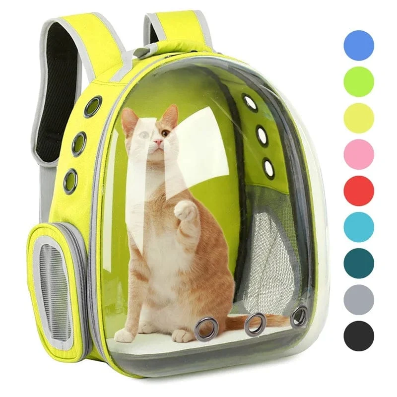 Katzentragetasche Outdoor Pet Umhängetasche Träger Rucksack Atmungsaktive Tragbare Reise Transparente Tasche Für Kleine Hunde Katzen