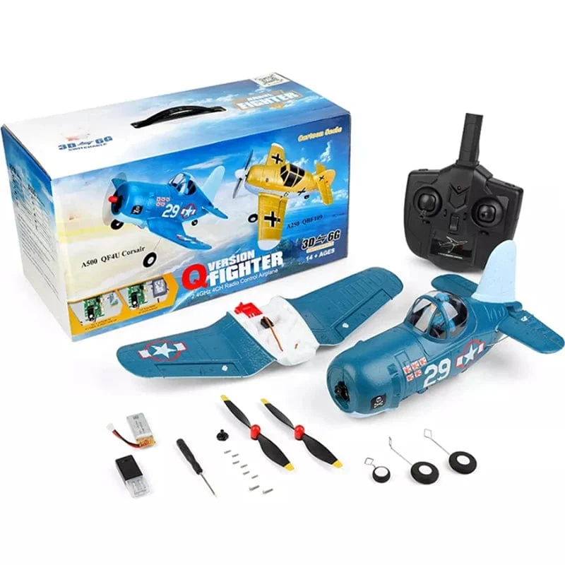 WLtoys F4U A500 4Ch 6G/3D Stunt Flugzeug Sechs Achsen Stabilität Fernbedienung Flugzeug Elektrische RC Flugzeug Drohne im freien Spielzeug