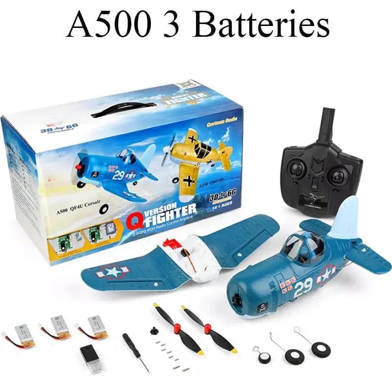 WLtoys F4U A500 4Ch 6G/3D Stunt Flugzeug Sechs Achsen Stabilität Fernbedienung Flugzeug Elektrische RC Flugzeug Drohne im freien Spielzeug