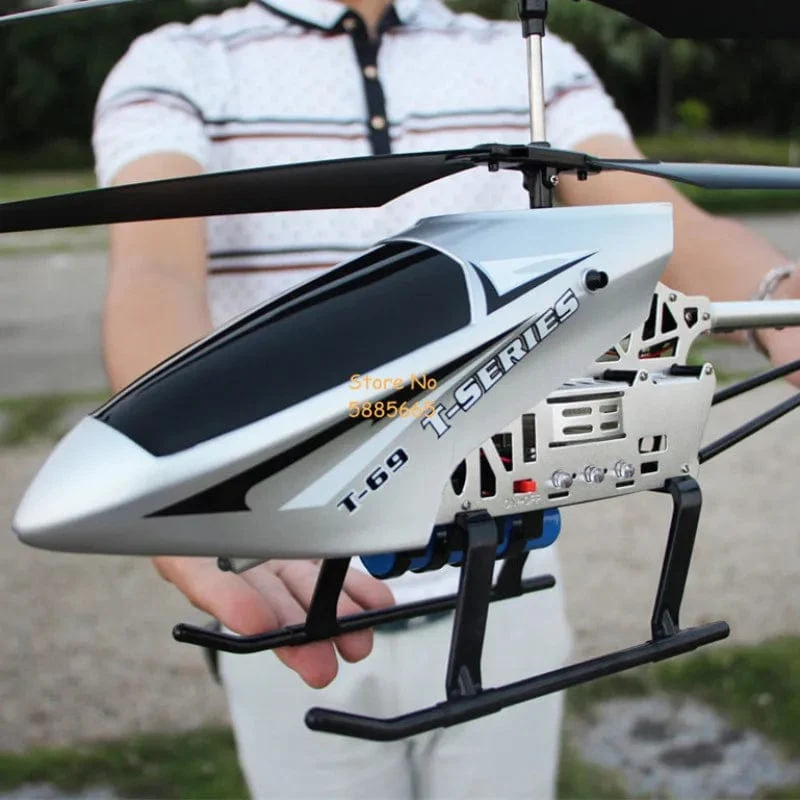 80CM Große Legierung Fernbedienung Hubschrauber Modell Dual Flexible Propeller Anti-Crash LED Bunte Licht Elektrische RC Hubschrauber Spielzeug