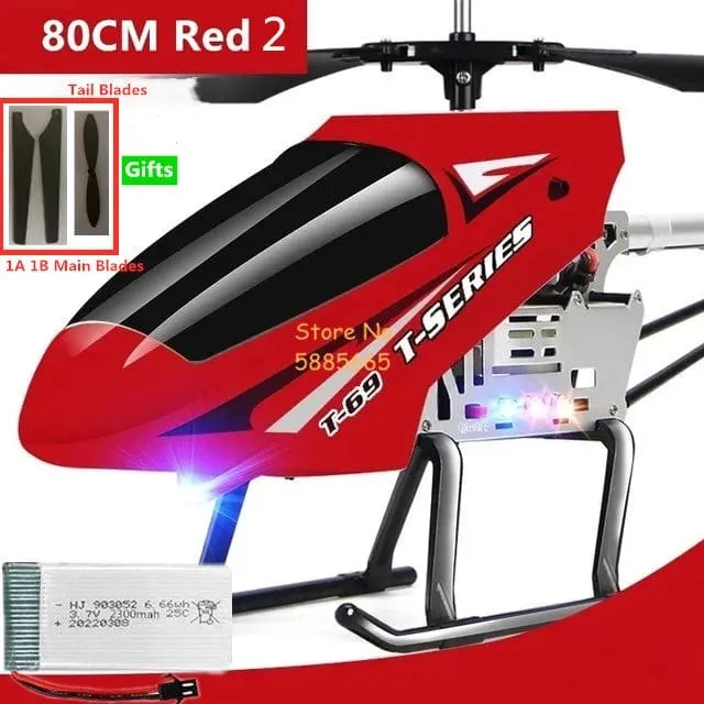 80CM Große Legierung Fernbedienung Hubschrauber Modell Dual Flexible Propeller Anti-Crash LED Bunte Licht Elektrische RC Hubschrauber Spielzeug