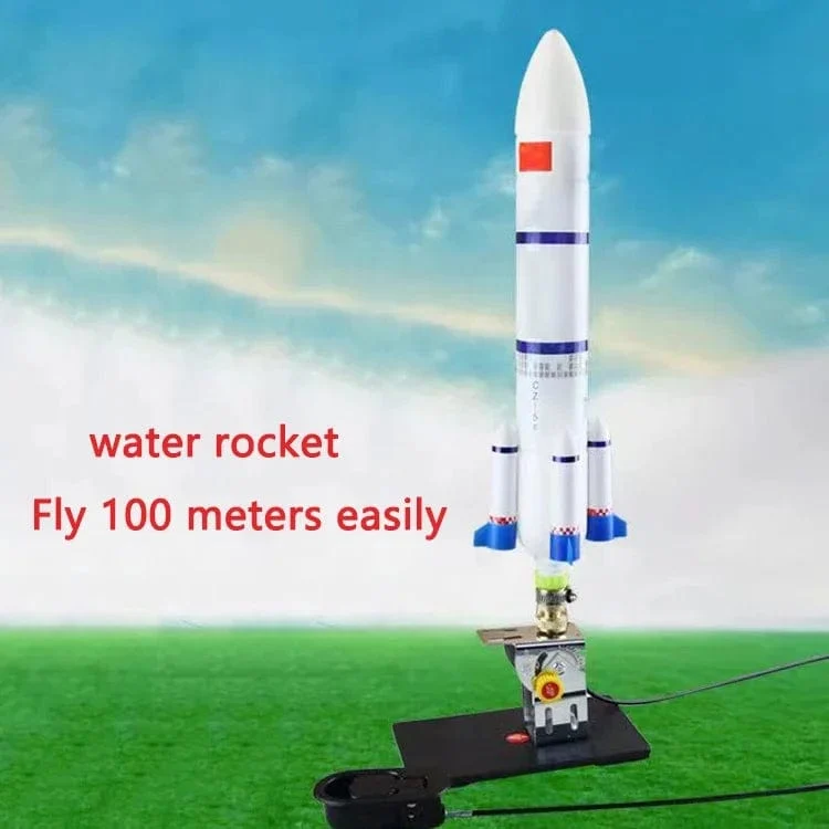 Wasserstrahl-Raketenwerfer, Spielzeug, Sportspielzeug, Raketenwerfer, Pop-up-Rakete, Outdoor-Sport, pädagogisches Wissenschaftsspielzeug, Geschenk. Kann 100 Meter weit fliegen
