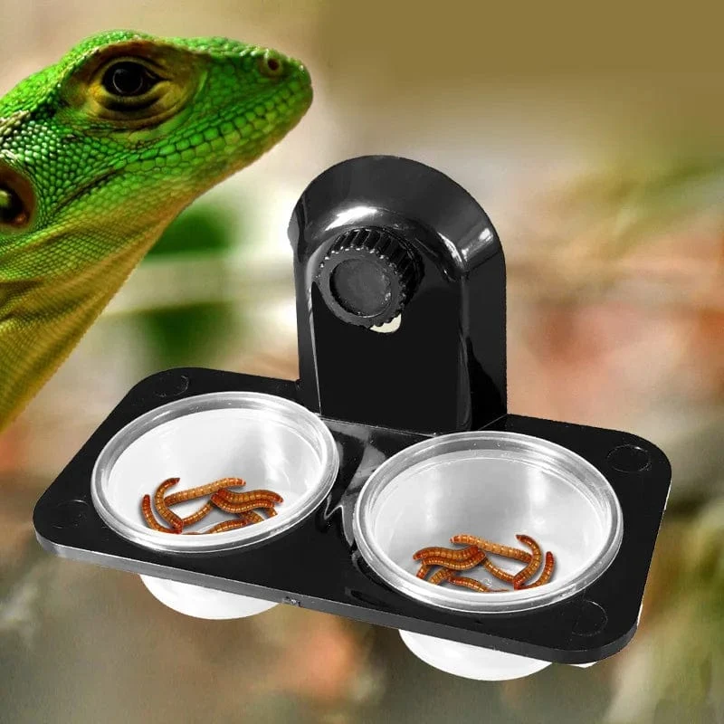 1 stücke ABS Reptil Tank Lebensmittel Wasser Fütterung Schüssel Insekten Spinne Ameisen Nest Schlange Gecko Terrarium Zucht Feeder Box Haustiere liefert