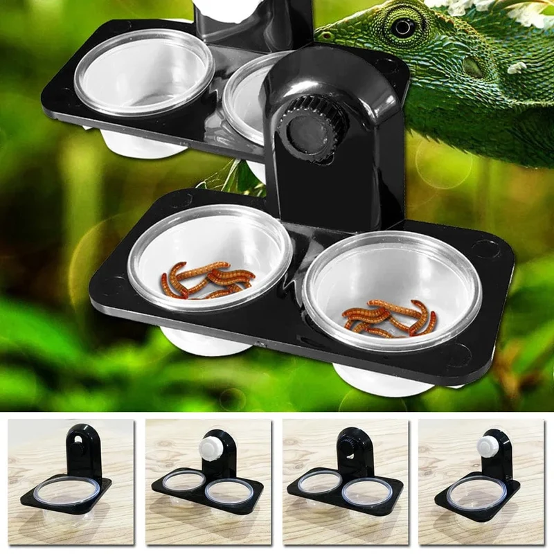 1 stücke ABS Reptil Tank Lebensmittel Wasser Fütterung Schüssel Insekten Spinne Ameisen Nest Schlange Gecko Terrarium Zucht Feeder Box Haustiere liefert