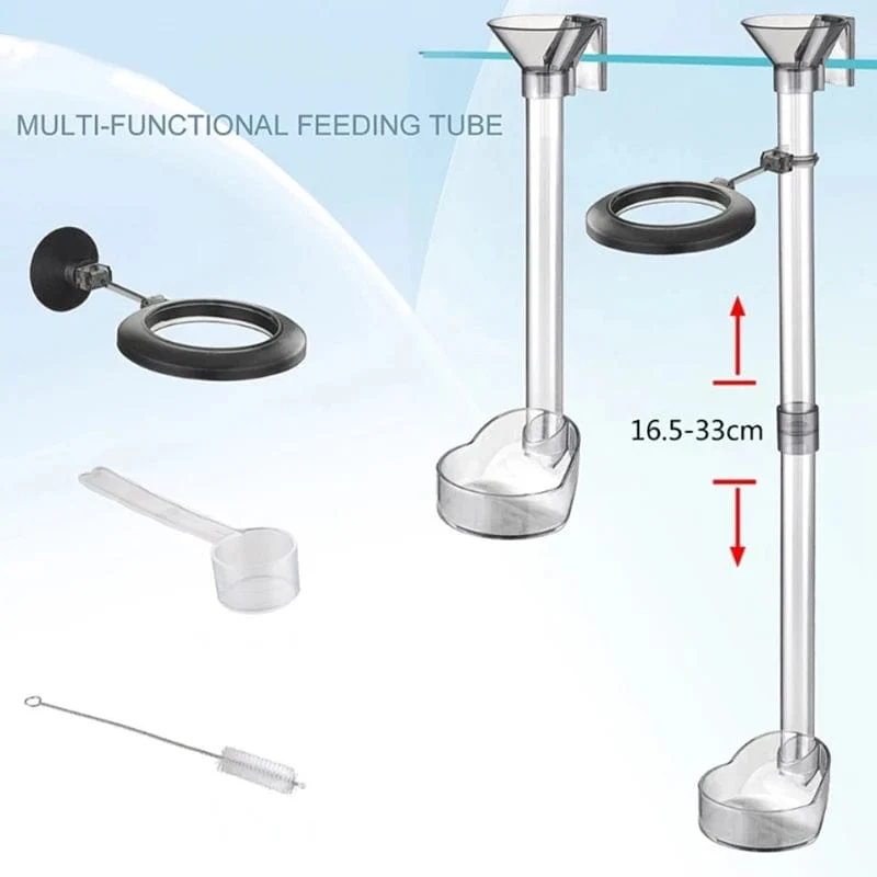 1 Set Multi-funktionale Aquarium Fütterung Rohr Schwimmenden Fütterung Ring Garnelen Feeder Rohr Und Schüssel Fisch Tank Für Tropische fische
