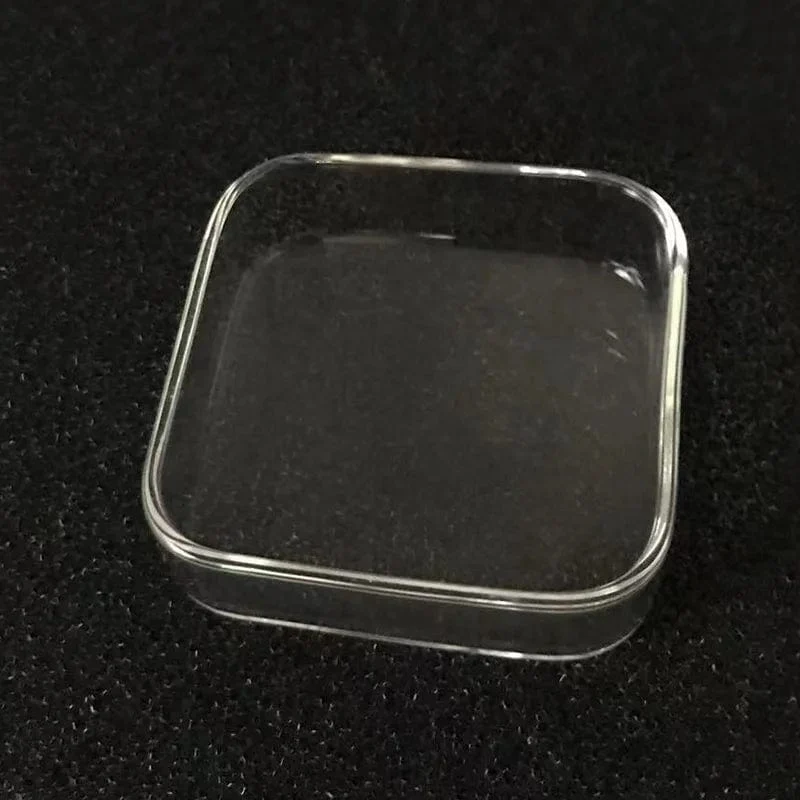 Transparenter, quadratischer, 6 cm großer Aquarium-Garnelenfutter-Futterspender aus Glas, schwimmender Boden-Futterspender für Fische, Garnelen, Futternapf