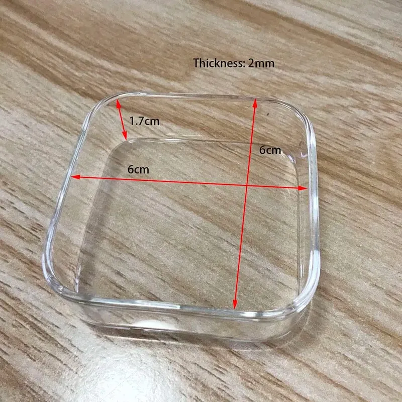 Transparenter, quadratischer, 6 cm großer Aquarium-Garnelenfutter-Futterspender aus Glas, schwimmender Boden-Futterspender für Fische, Garnelen, Futternapf