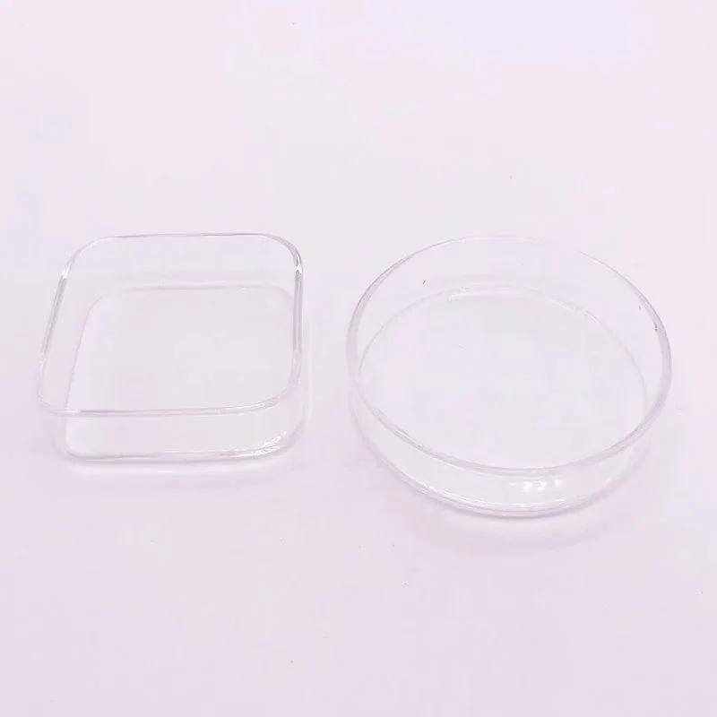 Transparenter, quadratischer, 6 cm großer Aquarium-Garnelenfutter-Futterspender aus Glas, schwimmender Boden-Futterspender für Fische, Garnelen, Futternapf
