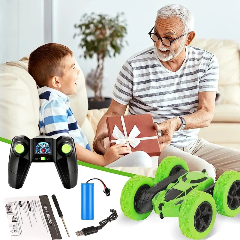 RC Stunt-Auto für Kinder, doppelseitiger Flip, 2.4 G Fernbedienung, 360 Grad Drehung, Offroad-Drift, RC-Auto, Geschenke für Kinder, Erwachsene, Jungen