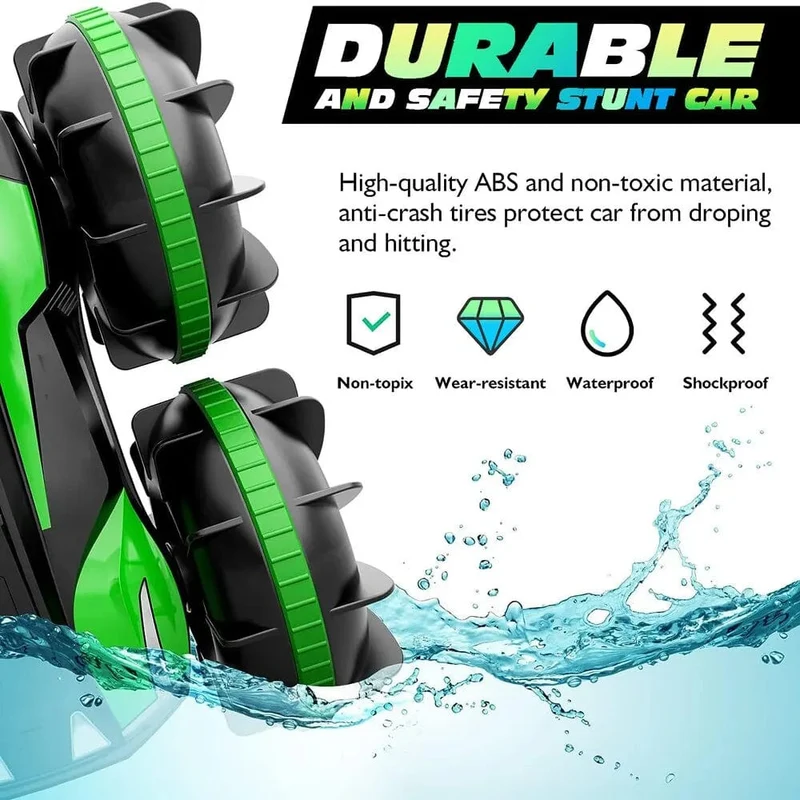 2.4G Amphibien-Stunt-Fernbedienungsfahrzeug Doppelseitiges Taumeln Klettern RC Stunt-Auto Elektrisches Kinderspielzeug Weihnachtsgeschenke