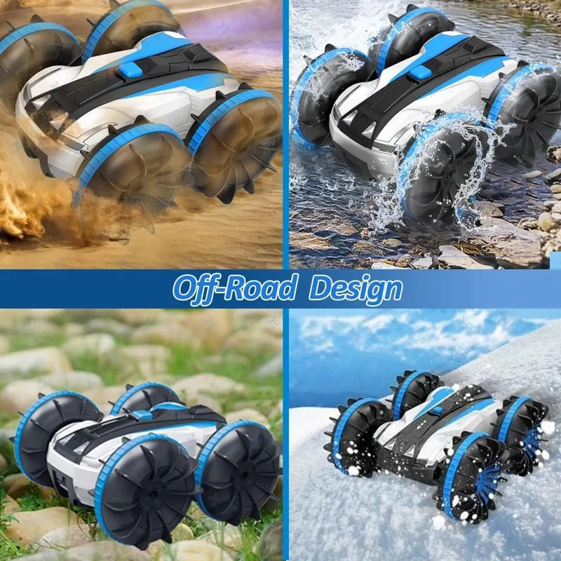 2.4G Amphibien-Stunt-Fernbedienungsfahrzeug Doppelseitiges Taumeln Klettern RC Stunt-Auto Elektrisches Kinderspielzeug Weihnachtsgeschenke