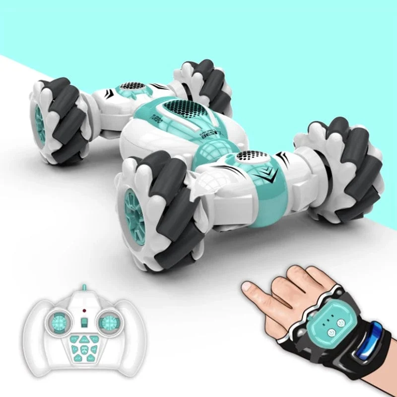 Kleines RC-Stunt-Auto mit Fernbedienung, Uhr, Gestensensor, elektrisches Spielzeug, RC-Drift-Auto, 2.4 GHz, 4WD-Rotation, Geschenk für Kinder und Jungen zum Geburtstag