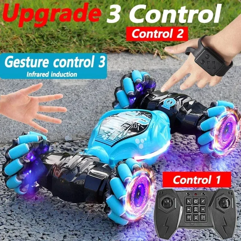 4WD 1:16 Stunt-RC-Auto mit LED-Lichtgeste, Infrarot-Induktion, Twist-Klettern, ferngesteuertes Auto, Kindertagsspielzeug für Jungen