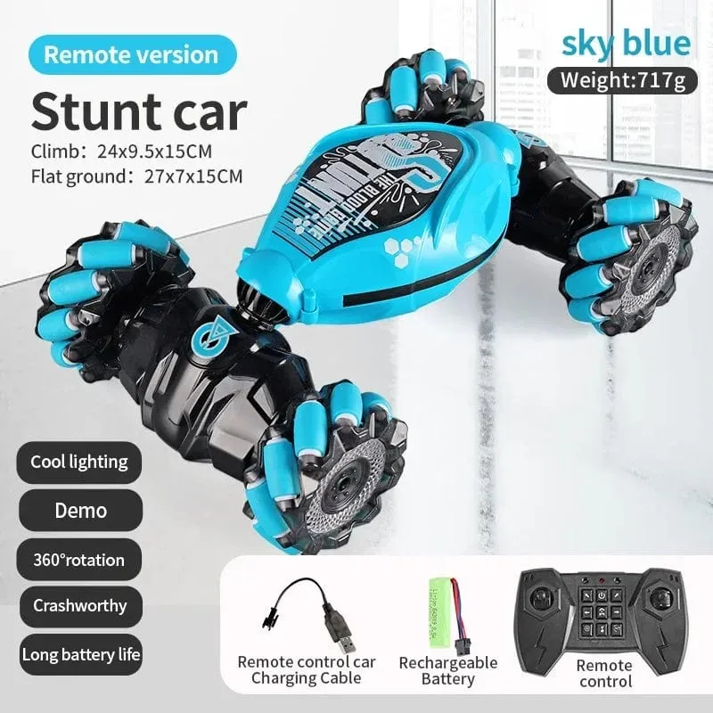 4WD 1:16 Stunt-RC-Auto mit LED-Lichtgeste, Infrarot-Induktion, Twist-Klettern, ferngesteuertes Auto, Kindertagsspielzeug für Jungen