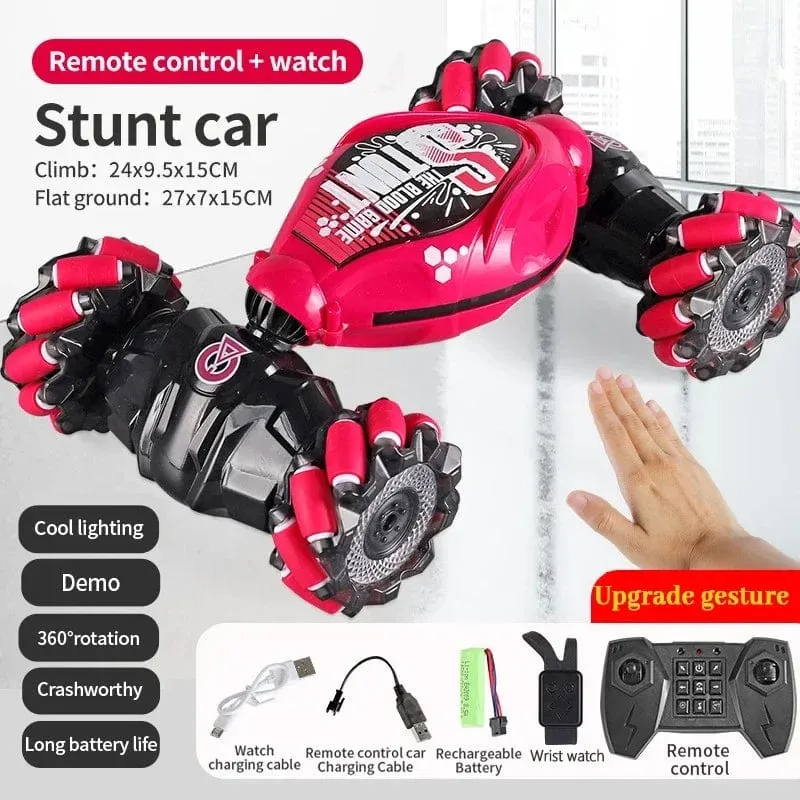 4WD 1:16 Stunt-RC-Auto mit LED-Lichtgeste, Infrarot-Induktion, Twist-Klettern, ferngesteuertes Auto, Kindertagsspielzeug für Jungen