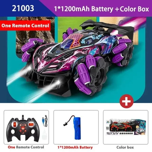 F1 Drift RC Auto mit LED-Lichtern Musik 2.4G Handschuh Geste Radio Fernbedienung Spray Stunt-Auto 4WD elektrische Kinder Spielzeug