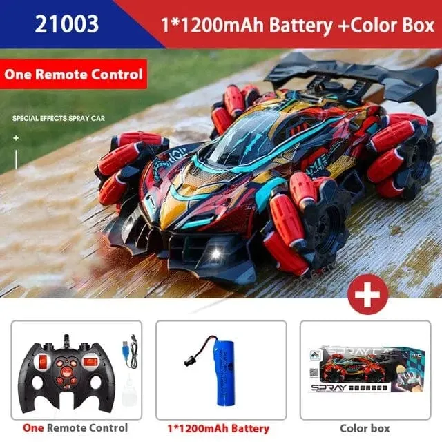 F1 Drift RC Auto mit LED-Lichtern Musik 2.4G Handschuh Geste Radio Fernbedienung Spray Stunt-Auto 4WD elektrische Kinder Spielzeug
