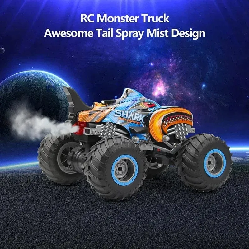 2.4G Fernbedienung Autos Monster Truck RC Auto Elektrische Lkw Stunt-Autos mit Licht Sound Spray Spielzeug für Jungen Kinder Kinder Geschenk