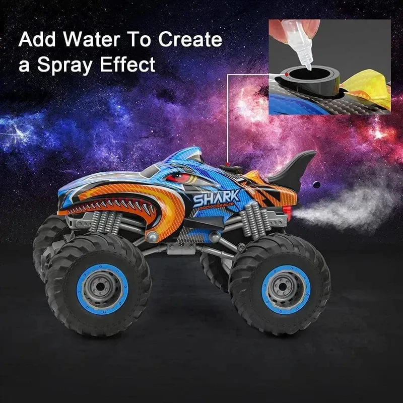 2.4G Fernbedienung Autos Monster Truck RC Auto Elektrische Lkw Stunt-Autos mit Licht Sound Spray Spielzeug für Jungen Kinder Kinder Geschenk