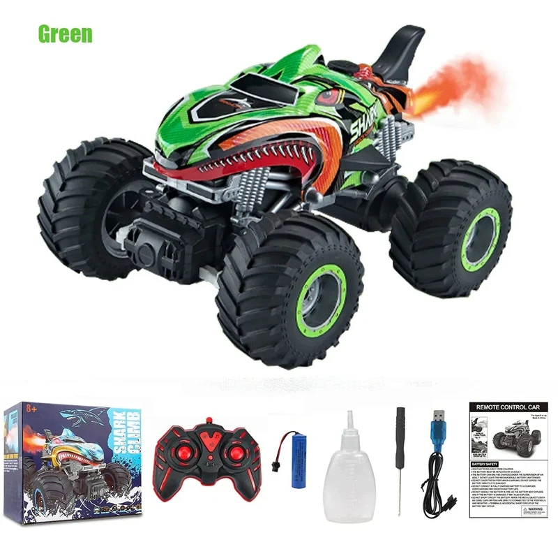 2.4G Fernbedienung Autos Monster Truck RC Auto Elektrische Lkw Stunt-Autos mit Licht Sound Spray Spielzeug für Jungen Kinder Kinder Geschenk