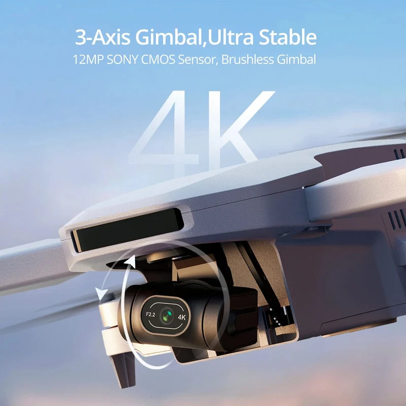 ATOM Potensic 4K Mini-Drohne, 3-Achsen-Gimbal, 6 km GPS, professionelle Kameradrohnen, bürstenloser RC-Spielzeug-Quadrocopter für Reisegeschenke