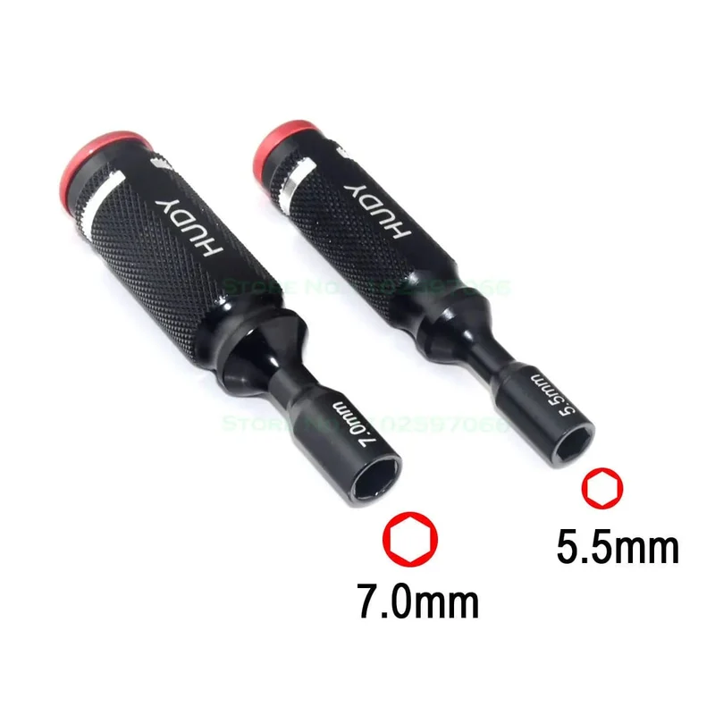 HUDY Sechskant-Schraubendreher, 5.5 mm, 7.0 mm, Sechskant-Schraubendreher, Reparatur-Werkzeug-Set für RC Quadcopter, Hubschrauber, Autorennen, Drohnenboot