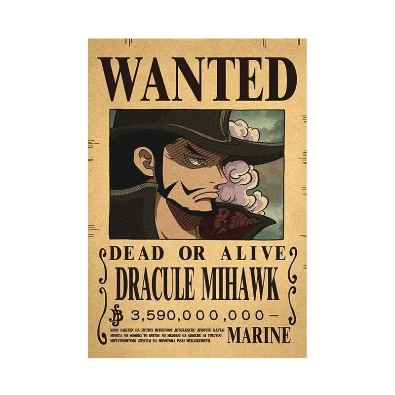 Anime One Piece Poster Dekorative Gemälde Poster Kunst Vintage Kraftpapier Bild Wandaufkleber Kind Wohnzimmer Dekoration