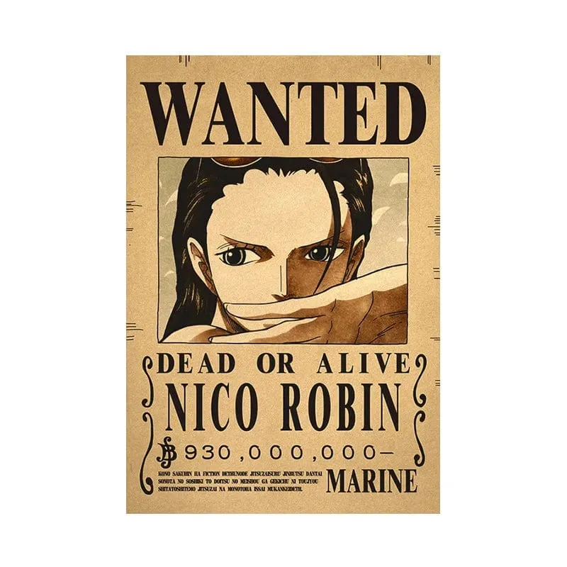 Anime One Piece Poster Dekorative Gemälde Poster Kunst Vintage Kraftpapier Bild Wandaufkleber Kind Wohnzimmer Dekoration