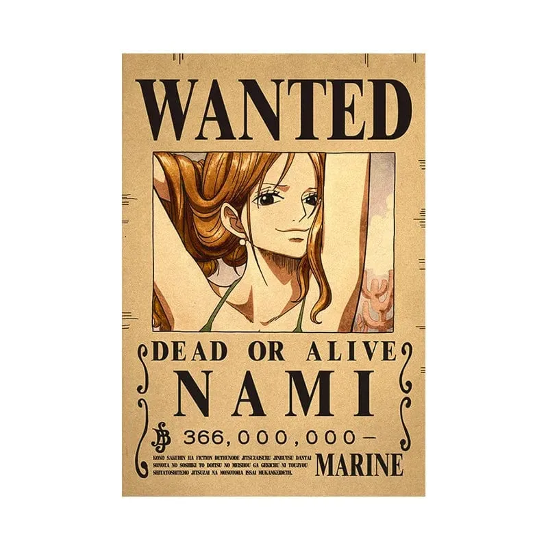 Anime One Piece Poster Dekorative Gemälde Poster Kunst Vintage Kraftpapier Bild Wandaufkleber Kind Wohnzimmer Dekoration