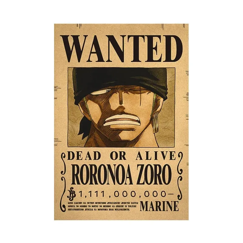 Anime One Piece Poster Dekorative Gemälde Poster Kunst Vintage Kraftpapier Bild Wandaufkleber Kind Wohnzimmer Dekoration