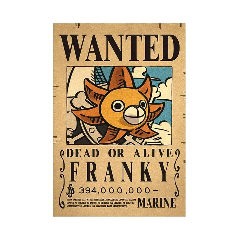 Anime One Piece Poster Dekorative Gemälde Poster Kunst Vintage Kraftpapier Bild Wandaufkleber Kind Wohnzimmer Dekoration