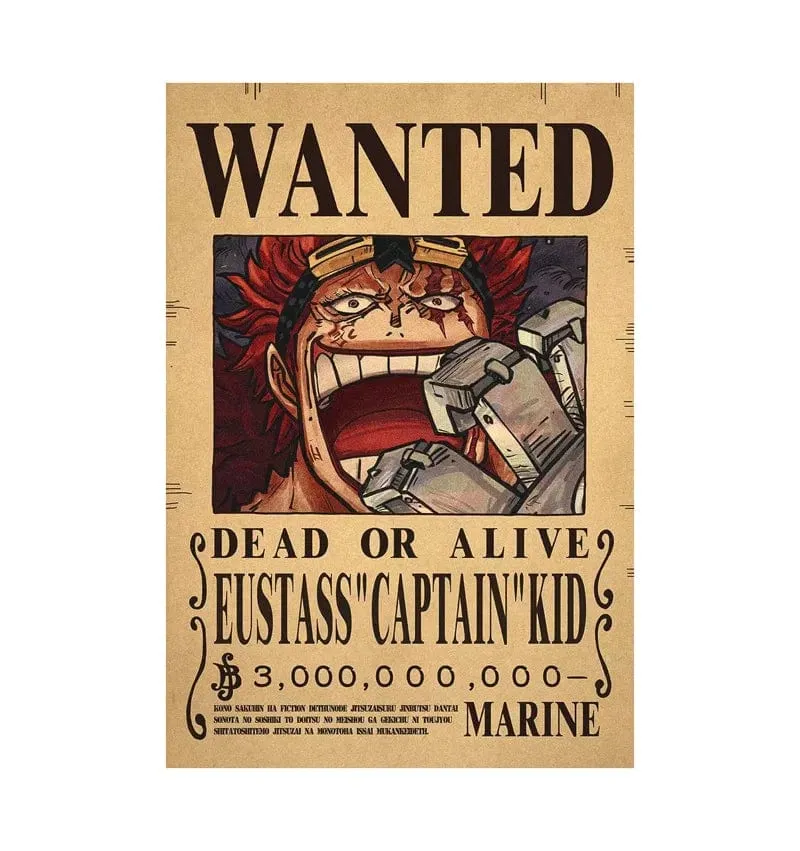 Anime One Piece Poster Dekorative Gemälde Poster Kunst Vintage Kraftpapier Bild Wandaufkleber Kind Wohnzimmer Dekoration