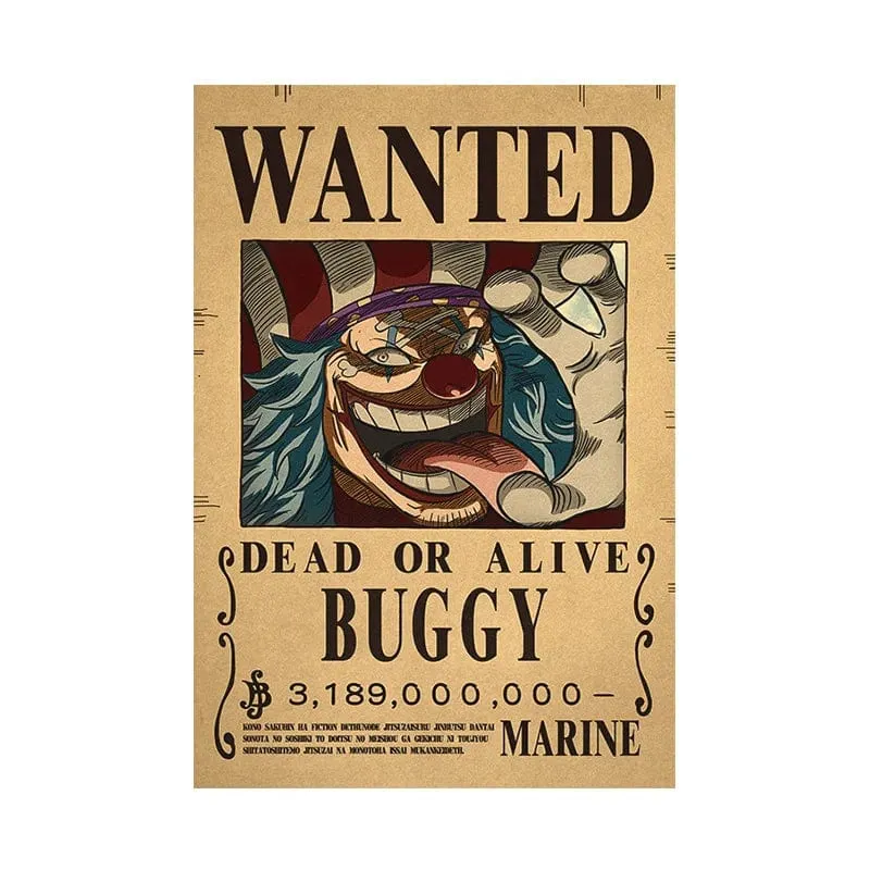 Anime One Piece Poster Dekorative Gemälde Poster Kunst Vintage Kraftpapier Bild Wandaufkleber Kind Wohnzimmer Dekoration