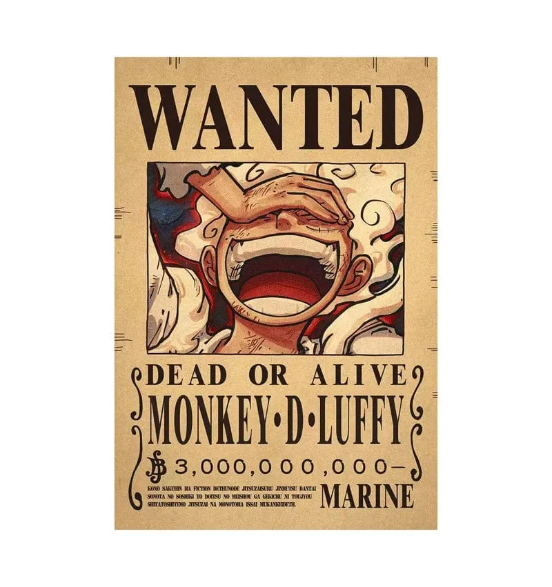 Anime One Piece Poster Dekorative Gemälde Poster Kunst Vintage Kraftpapier Bild Wandaufkleber Kind Wohnzimmer Dekoration