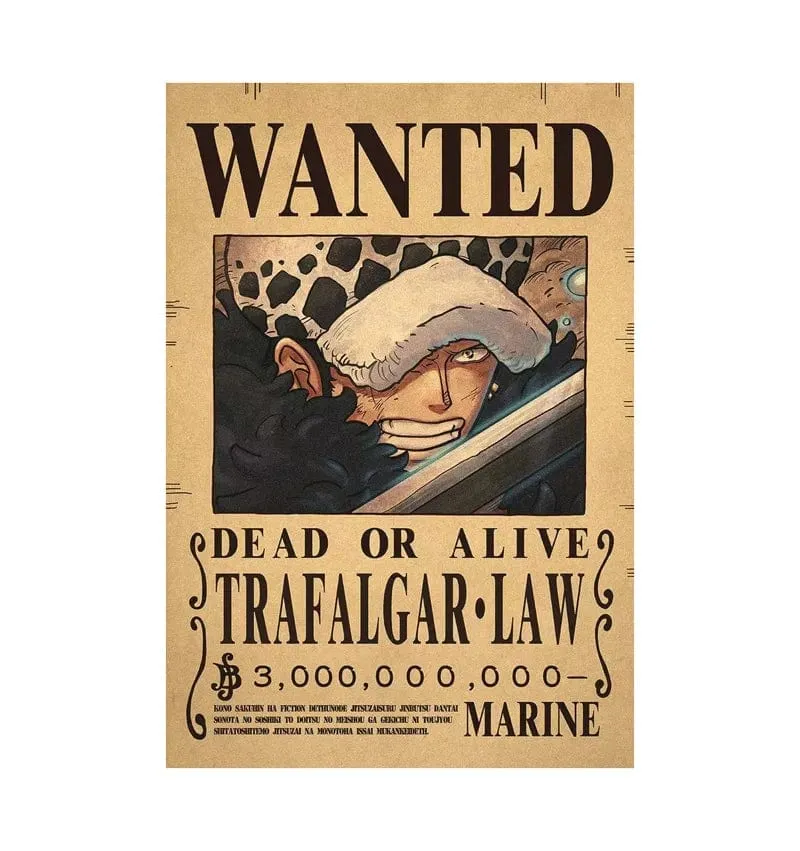 Anime One Piece Poster Dekorative Gemälde Poster Kunst Vintage Kraftpapier Bild Wandaufkleber Kind Wohnzimmer Dekoration