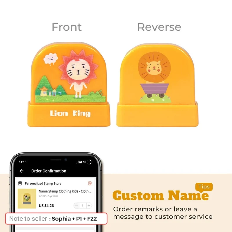 Cartoon Dinosaurier Namensstempel für Kleidung Personalisiert für Studentenkleidung Kapitel Kinder Kawaii Namensaufkleber Geschenk