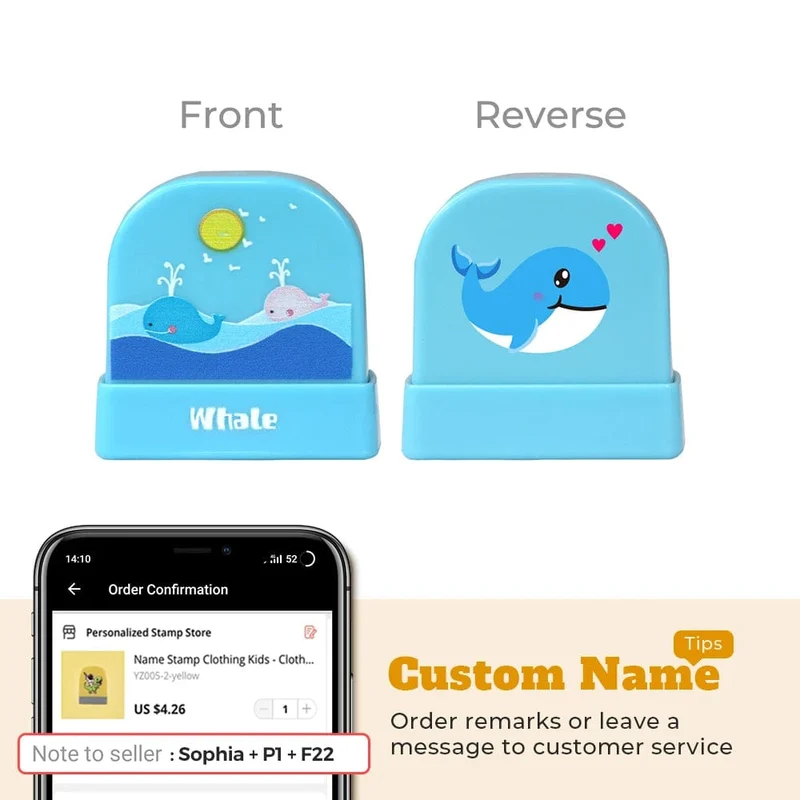 Cartoon Dinosaurier Namensstempel für Kleidung Personalisiert für Studentenkleidung Kapitel Kinder Kawaii Namensaufkleber Geschenk