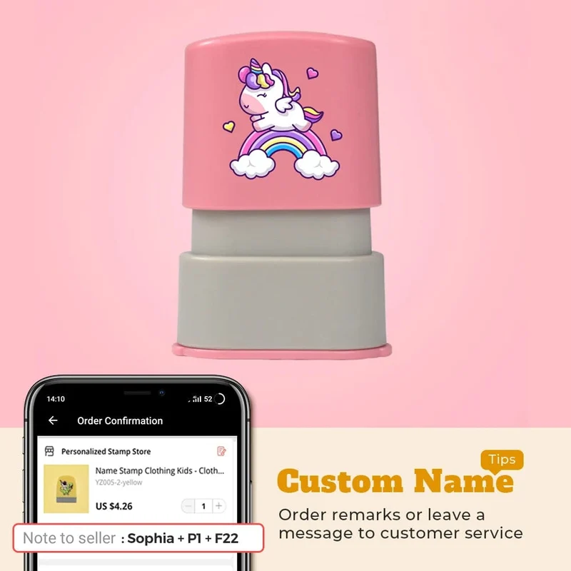 Cartoon Dinosaurier Namensstempel für Kleidung Personalisiert für Studentenkleidung Kapitel Kinder Kawaii Namensaufkleber Geschenk